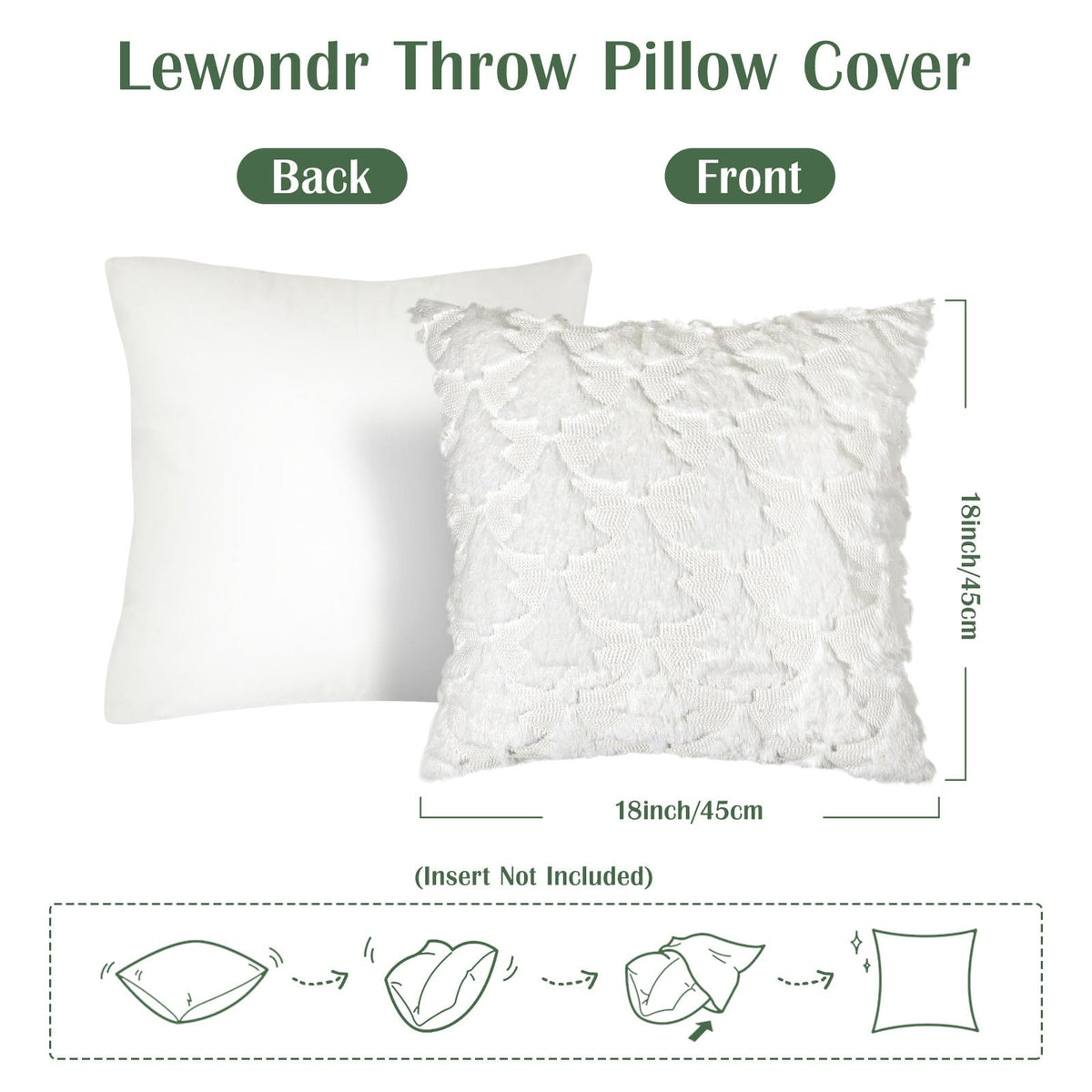 Lewondr Christmas Throw Pillow Cover 18x18, Set of 2 Super Soft Pillow Covers Velvet Christmas Tree Embroidery Decorative Throw Pillowcase for Living Room Bed Couch Sofa Car Home Decor, White