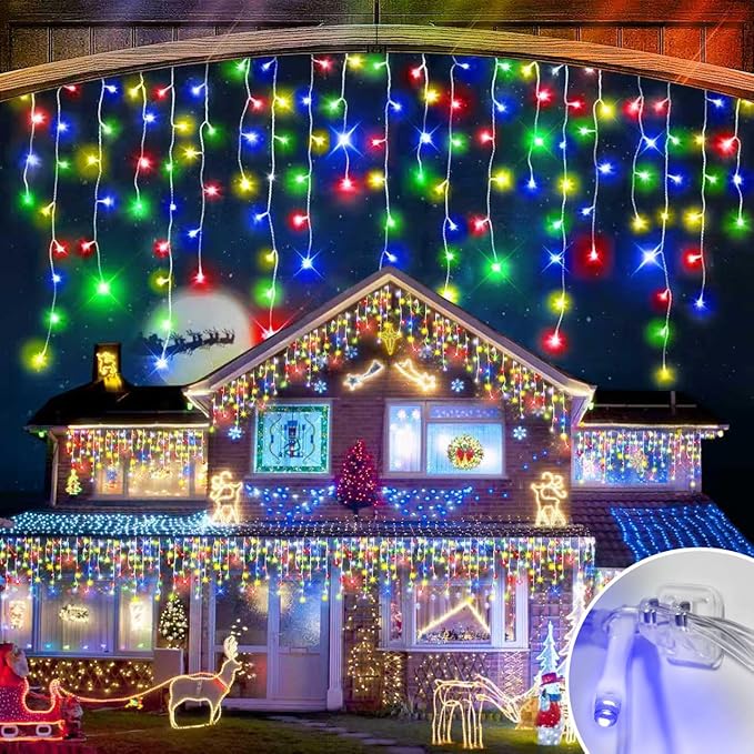 98FT Christmas Lights Outdoor Decorations 900LED Fairy String Light 12 Lighting Modes with Timer Memory Waterproof Christmas Light for Yard Roof Party Holiday Wedding Garden Decor