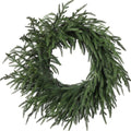 Artgar 24 Inch Christmas Pine Wreath Christmas Wreaths for Front Door, Real Touch Artificial Green Pine Wreath for Home Indoor Outdoor Wall Window Porch Farmhouse Winter Decor