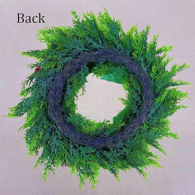20 Inch Christmas Wreath for Front Door,Artificial Pine Wood with Berry, Suitable for Home, Party, Holiday, Thanksgiving, Christmas Decoration