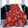 50x60 Soft Plush Warm Fleece Winter Christmas Snowflakes Throw Blanket