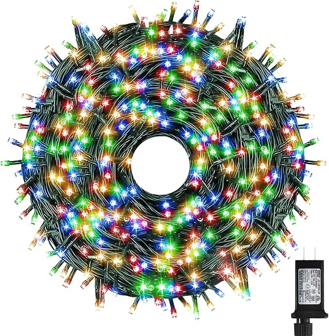Bright Christmas Lights Outdoor 800 LED Christmas String Lights, 272ft 8 Modes Timer Fairy Twinkle Tree Lights for Home, Party, Holiday, Indoor Xmas Decorations Multicolor