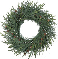 Artgar 26 Inch Pine Wreath - Christmas Wreaths for Front Door - Real Touch Pine Wreath with Pinecones Berries - Large Artificial Green Wreaths for Home Wall Window Porch Farmhouse Outdoor Xmas Decor