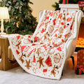 NORD ECO Christmas Throw Blanket, Christmas Decorations Gifts for Women, Sherpa Flannel Fleece Winter Holiday Blanket, Fluffy Cozy Soft Christams Throws for Couch Sofa Bed, Gingerbread, 50" X 60"