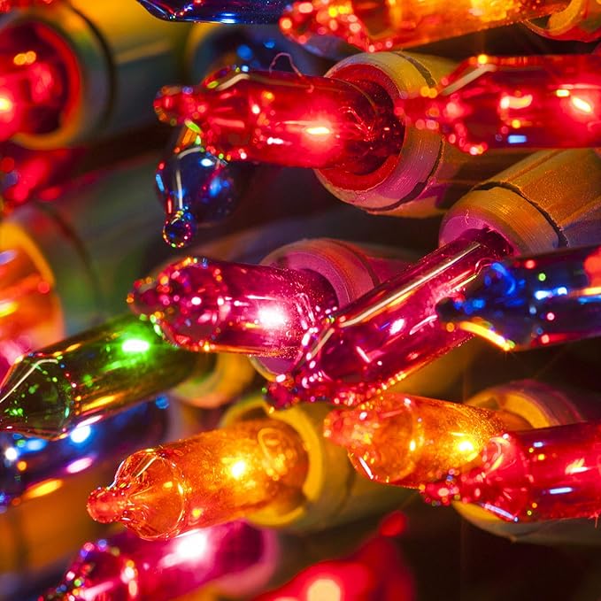 FUNPENY Multi-Colored Christmas Lights, 2 Pack Total 32FT 100LED Battery Operated Mini String Light with 8 Modes, Waterproof Tree Lights for Outdoor Indoor Patio Garden Party Christmas Decorations