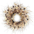 Fall Wreath for Front Door 24 Inch Fall Door Wreaths, Large Autumn Wreath with Berry Pinecones and Raffia, Grapevine Decor for Door Wall Window Home and Halloween Christmas Thanksgiving Decoration