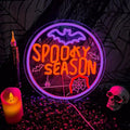 Spooky Season Neon Sign, LED Halloween Neon Light for Décor, Halloween Parties, Gift,USB Powered, Dimmable