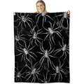 Soft Lightweight Halloween Throw Blanket for Kids & Adults - 50x60 inches, Spider Decor for Sofa, Bed, Travel, Camping