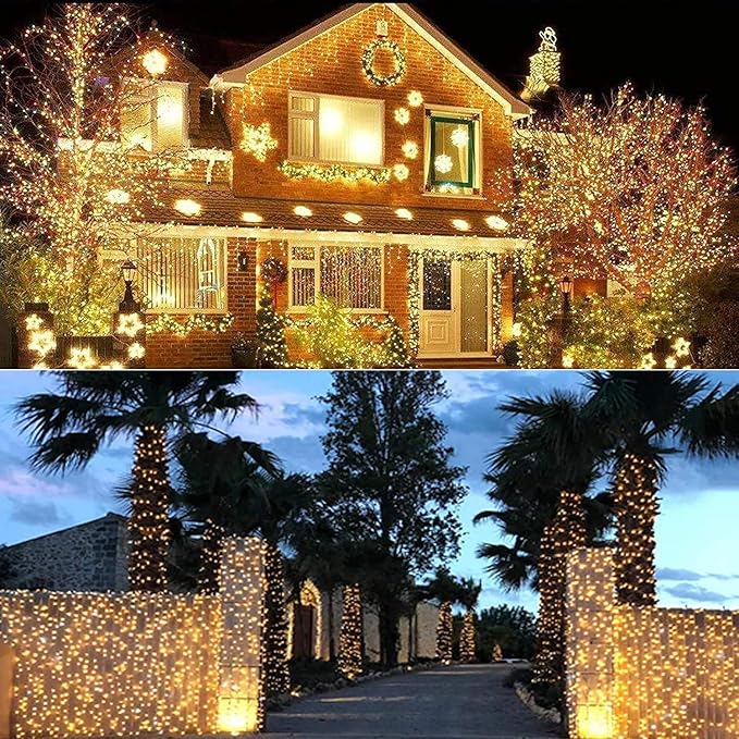 Bright Christmas Lights Outdoor 800 LED Christmas String Lights, 272ft 8 Modes Timer Fairy Twinkle Tree Lights for Home, Party, Holiday, Halloween Indoor Xmas Decorations Warm White