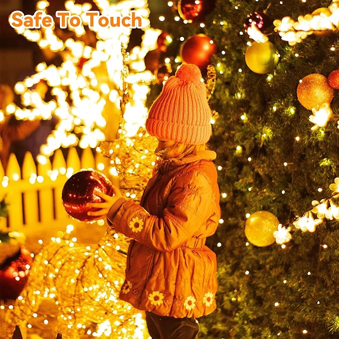 LitHome 66FT 200 LED Color Changing Christmas String Lights Outdoor, 35 Colors 9 Modes RGB Christmas Lights with Remote, Connectable Led String Light Plug in for Xmas Tree Indoor Holiday Party Decor