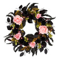 National Tree Company, 24inch Artificial Cute and Creep Halloween Wreath, 40 Pink LED Lights