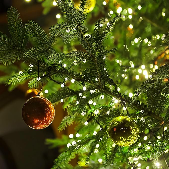 66FT 200 LED Christmas Lights with Timer, Twinkle Fairy Lights String with 8 Flashing Modes String Lights for Indoor Bedroom Outdoor Christmas Trees Garland Wreath Holiday Decorations, Cool White