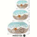 VIKAMA Summer Wave Beach Carpet Bathroom Absorbent Mat Bathtub Foot Mat Easy To Clean Waterproof Carpet Bathroom Mat Decoration