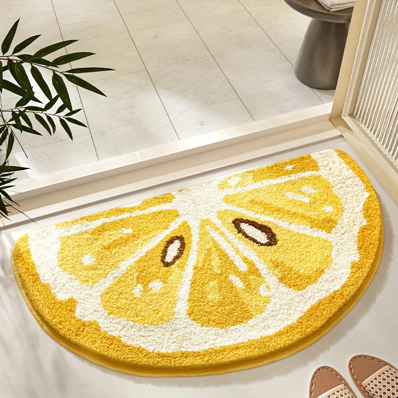 VIKAMA Fresh Fruit Carpet Bright Color Doormat Soft Absorbent Bathroom Mat Bedroom Rug Home Decor Floor Mat