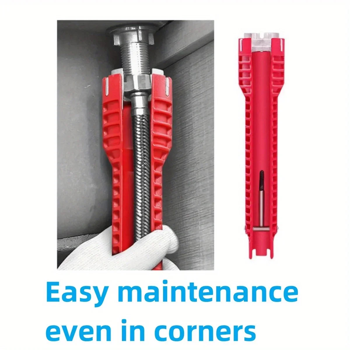 (8 in 1) Faucet and sink installer, multi-function wrench plumbing tool for toilet/sink/bathroom/kitchen plumbing, etc