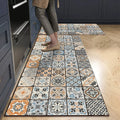 VIKAMA 1/2PCS Kitchen Oil-Resistant Floor Mat, Bathroom Absorbent Quick-Drying Carpet, Anti-Slip Doormat For Home Decoration
