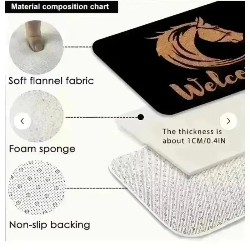VIKAMA 2D Optical Illusion Endless Cave Design Doormat Rug For Bedroom Carpet For Live Room Floor Mat Welcome Mat Home Decor