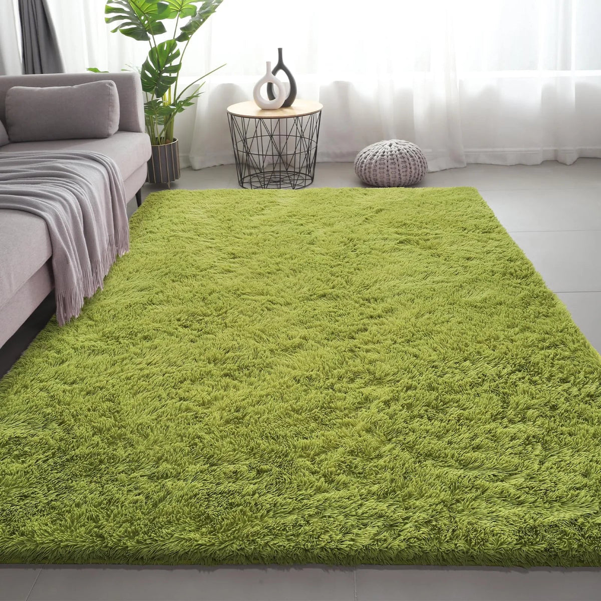 VIKAMA Ultra-Soft Puffy Rug, Bedroom & Living Room Indoor Floor Mat, Nursery Carpet, Children's Girls' Room Home Decor