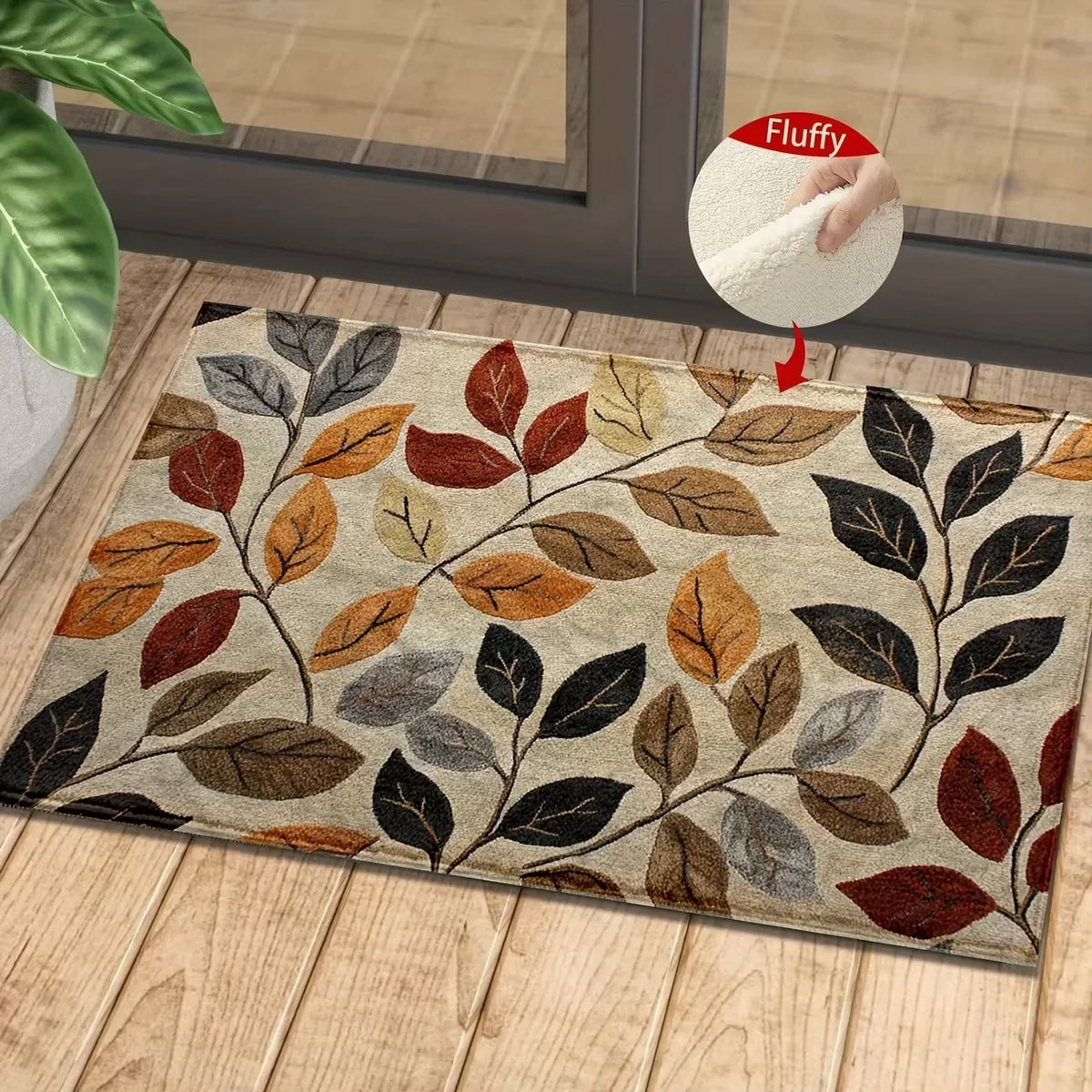 VIKAMA Colorful Flower Carpet Doormat Waterproof Door Mat Bedroom Sofa Carpet Floor Mat Soft Bedside Rugs Home Decoration